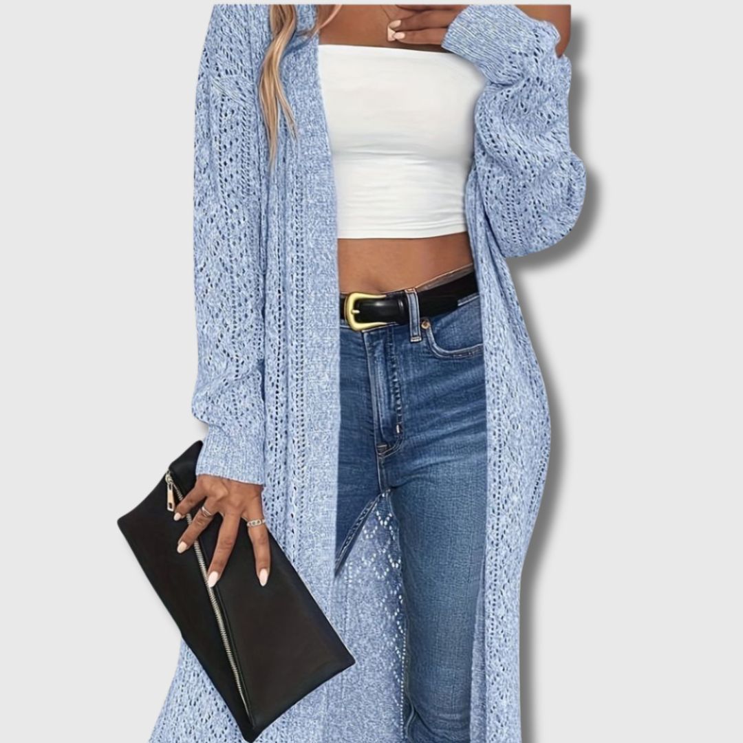 Clotilde - Elegant Long Open Cardigan for Women
