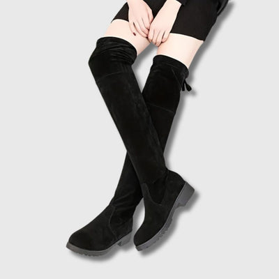 Suzanne – Women's Block Heel Thigh-High Boots | Limited Edition