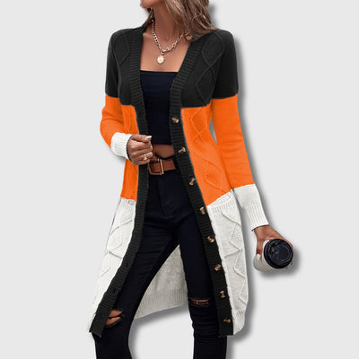 Colette – Women's Color Block Buttoned Cardigan Limited Edition