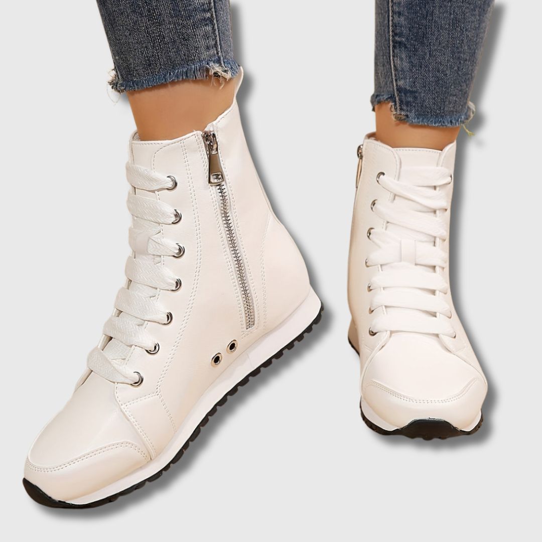 Aurora – Women's Bicolor High-Top Sneakers | Limited Edition