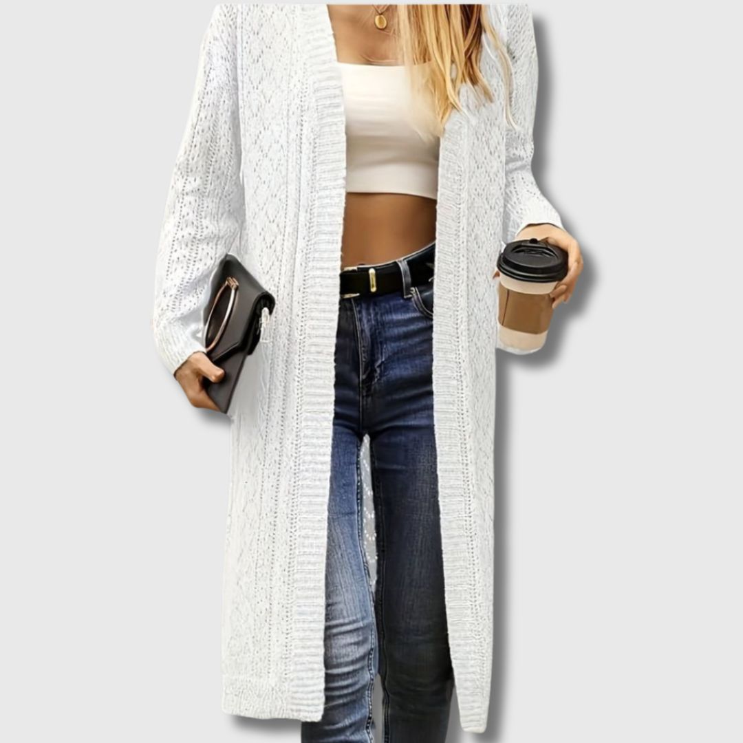 Clotilde - Elegant Long Open Cardigan for Women