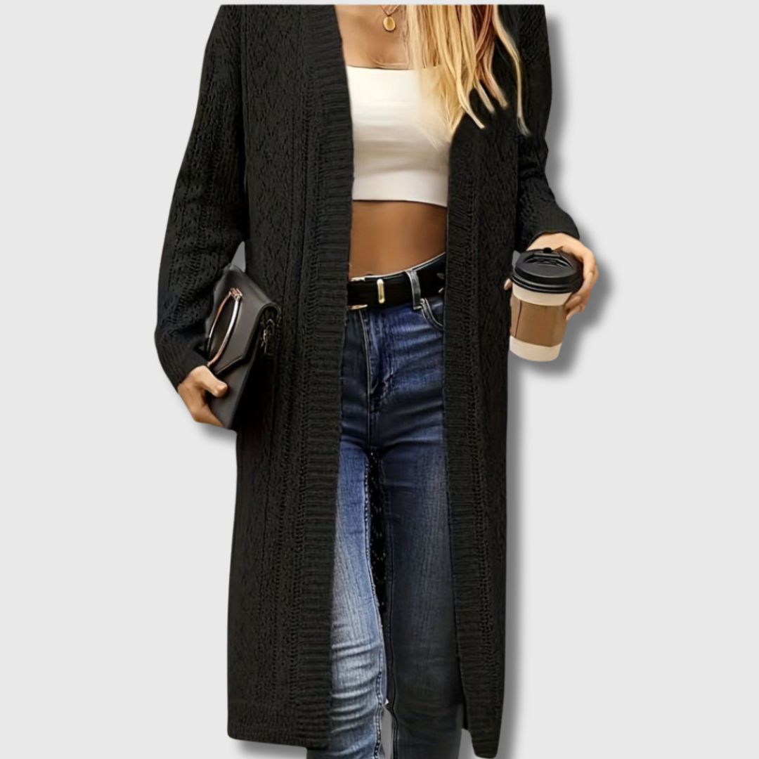 Clotilde - Elegant Long Open Cardigan for Women