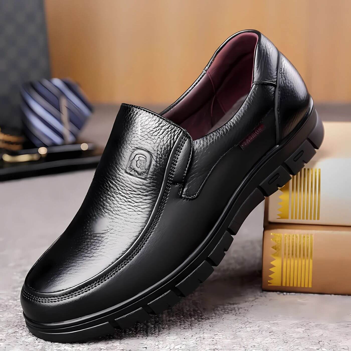 Massimo™ | Stylish Leather Slip-On Shoes