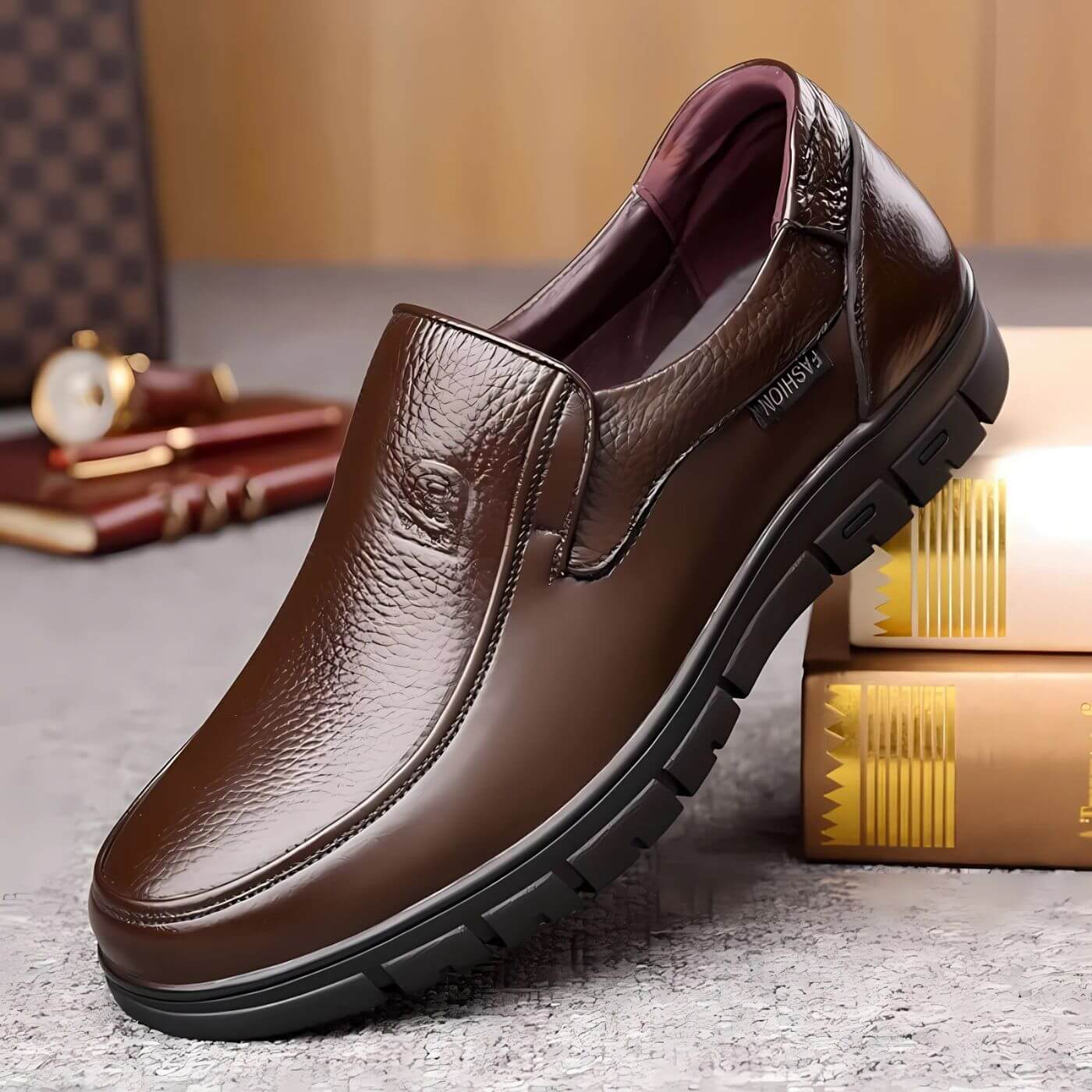 Massimo™ | Stylish Leather Slip-On Shoes