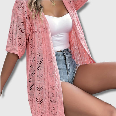 Elegant Openwork Cardigan for Women – Summer Style