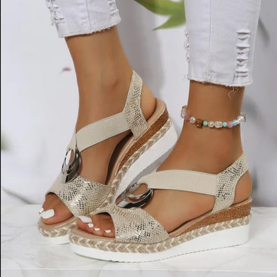 Elara™ | Luxe Wedge Sandals