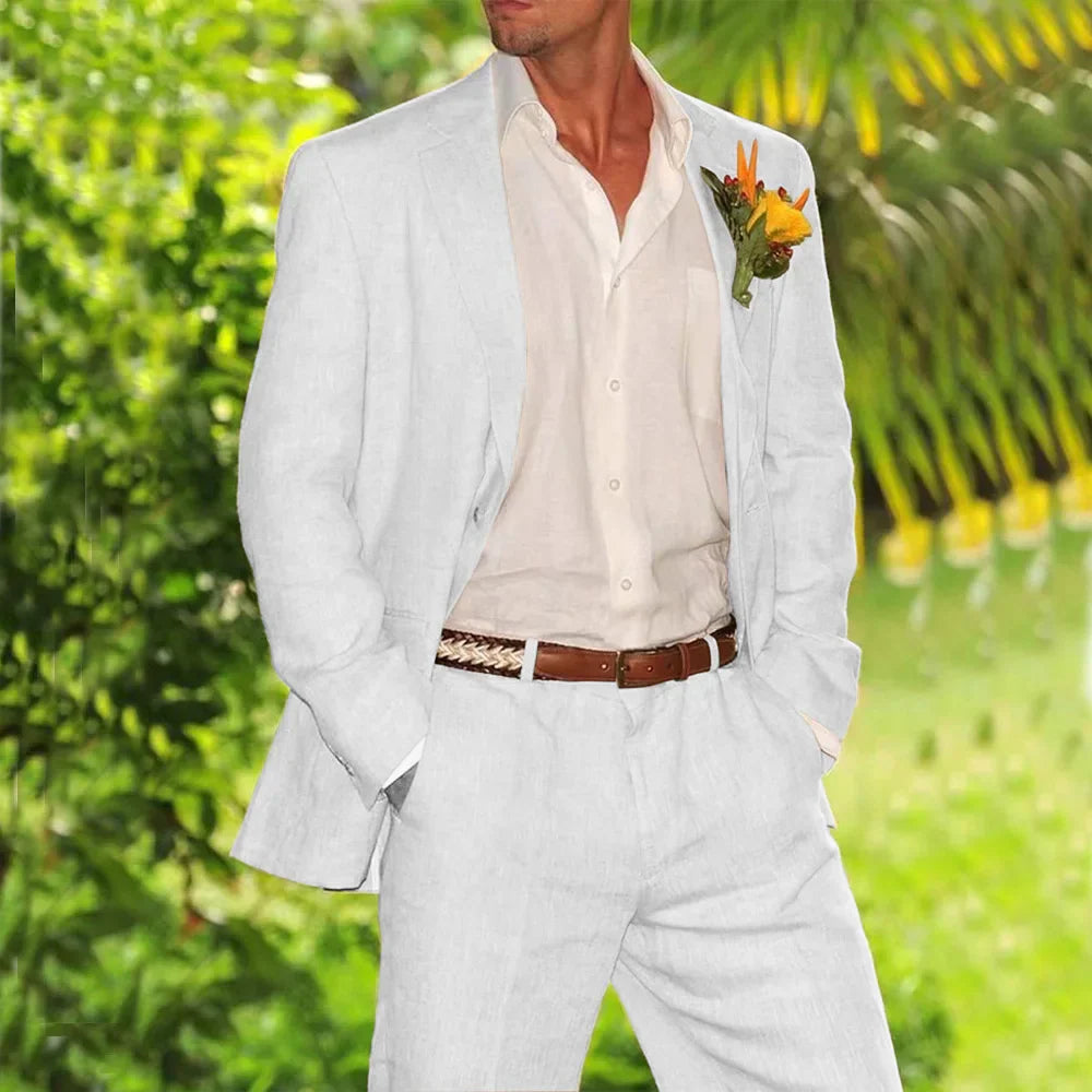 Lucien - Linen Wedding Suit