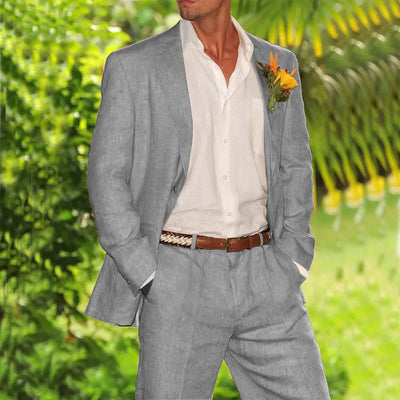 Lucien - Linen Wedding Suit