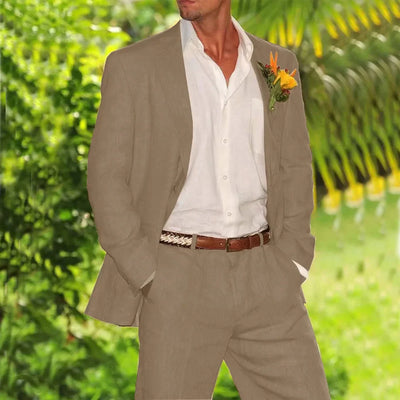 Lucien - Linen Wedding Suit