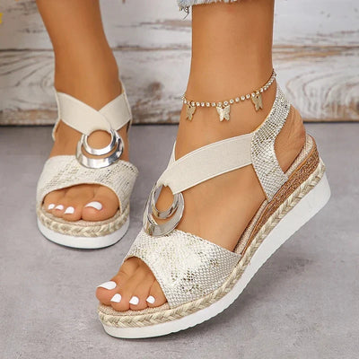 Elara™ | Luxe Wedge Sandals