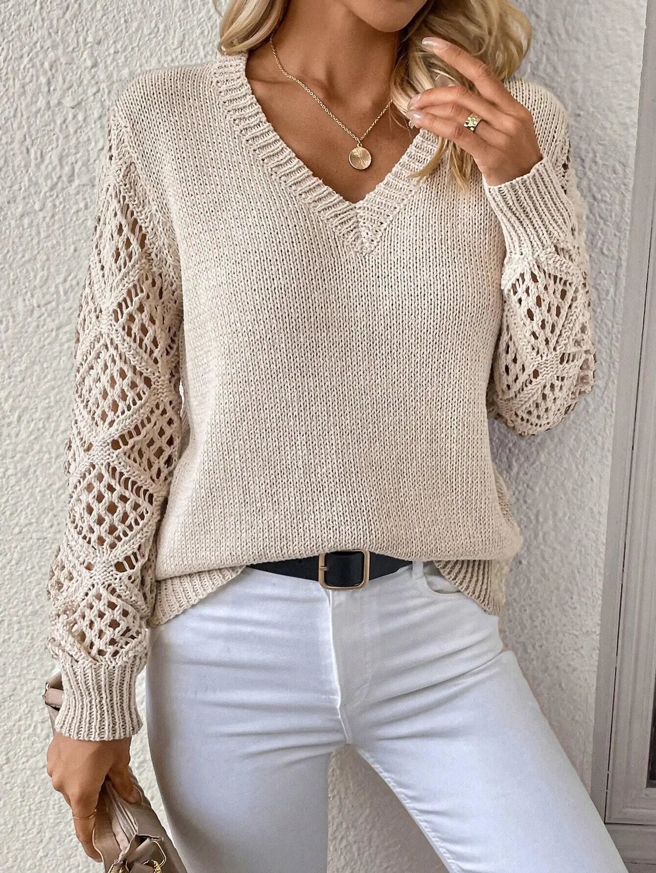 Liora™ | V-Neck Knit Sweater