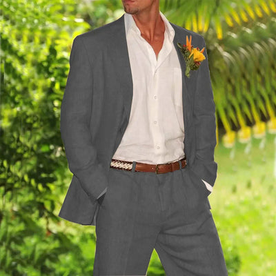 Lucien - Linen Wedding Suit