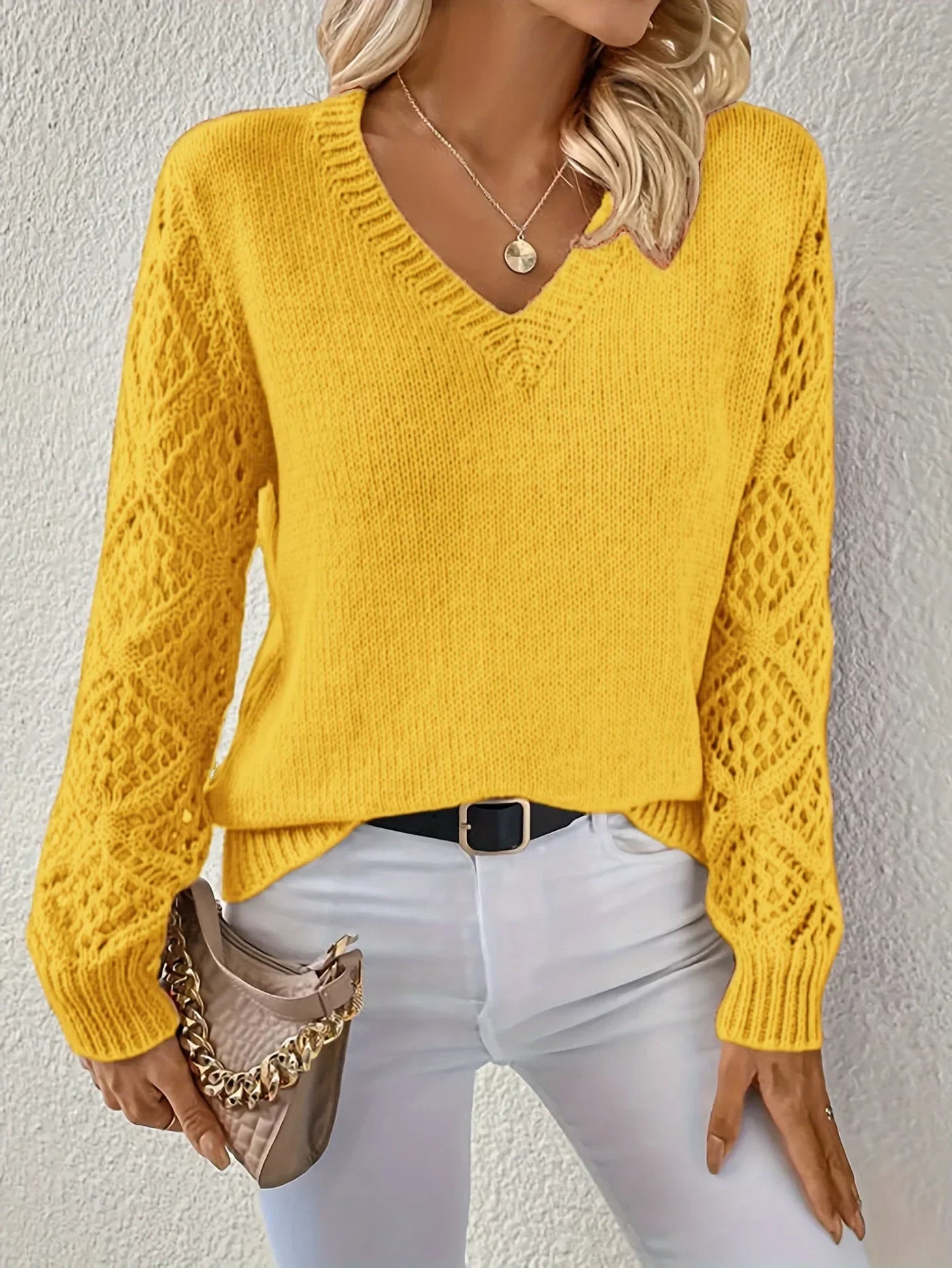 Liora™ | V-Neck Knit Sweater