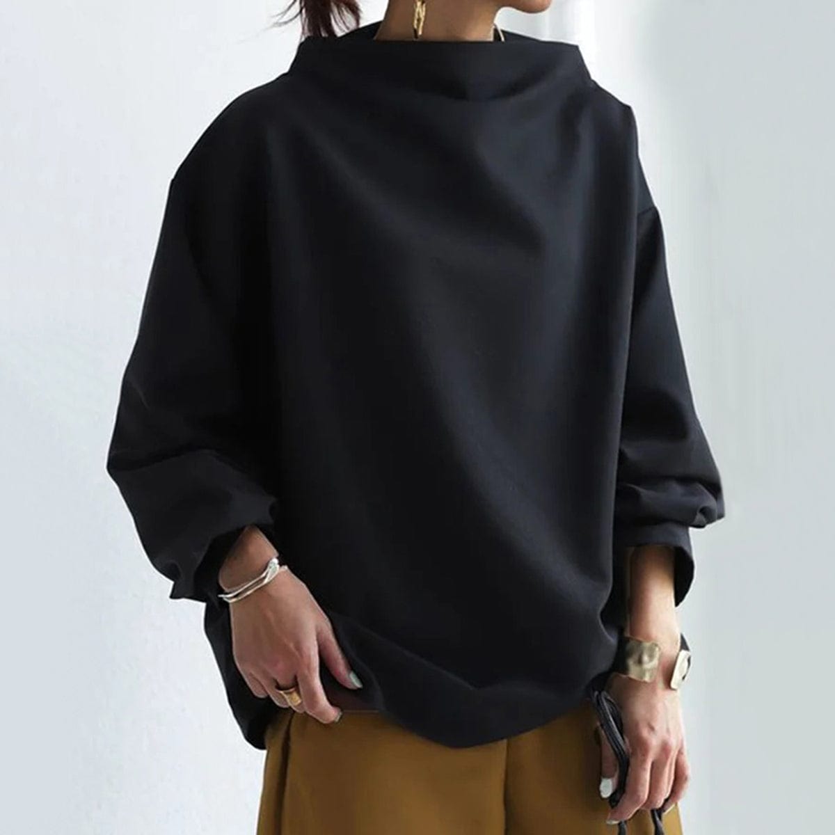 Vespera™ | High-Neck Soft Knit Top
