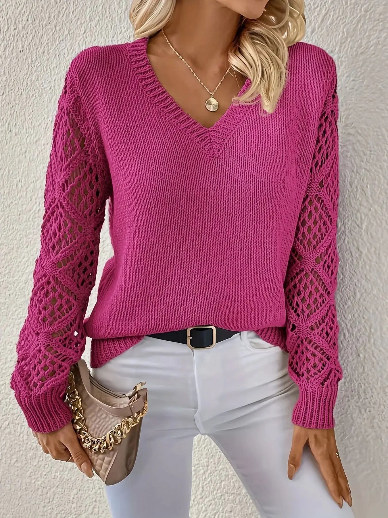 Liora™ | V-Neck Knit Sweater