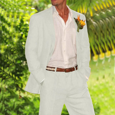 Lucien - Linen Wedding Suit
