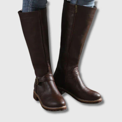 Kate - Tall Boots with Buckle and Zipper | Limited Edition