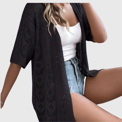 Elegant Openwork Cardigan for Women – Summer Style