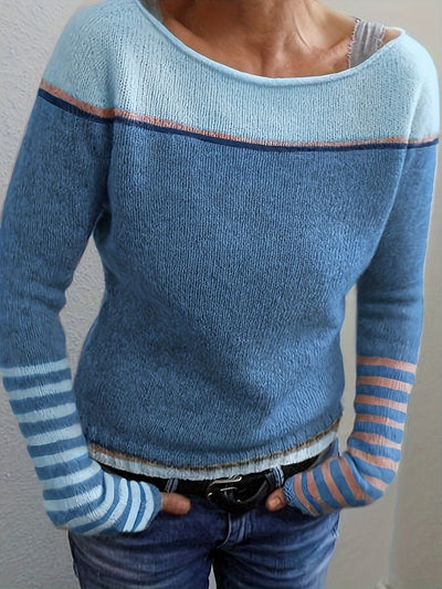 Ysoria™ | Long Sleeve Striped Sweater
