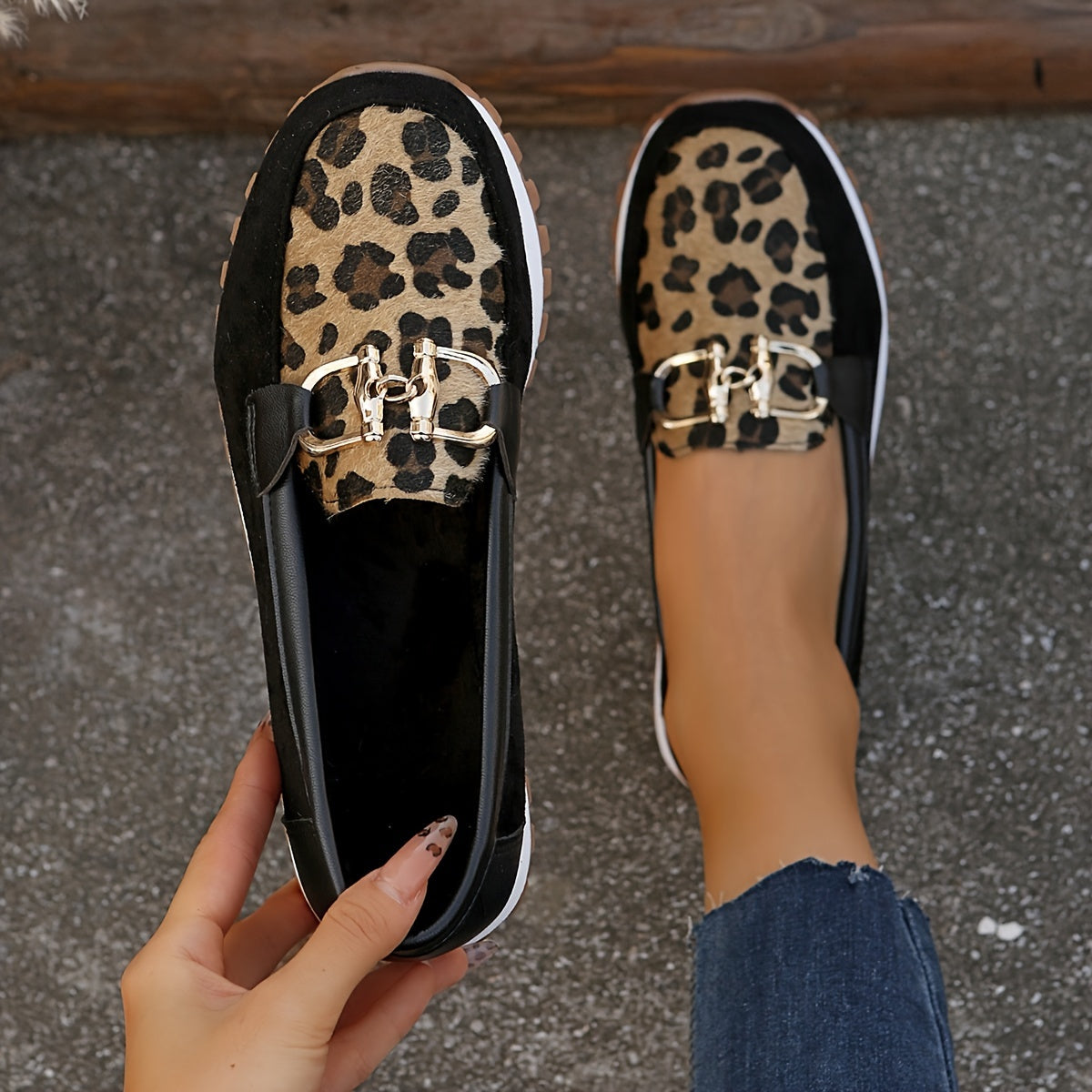 Elarwen™ | Animal Print Loafers