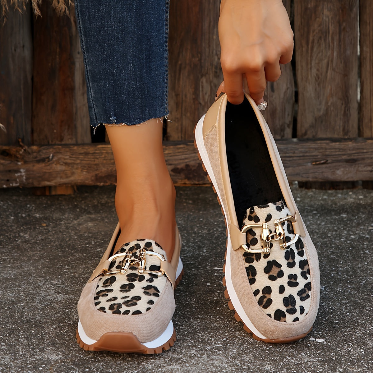 Elarwen™ | Animal Print Loafers