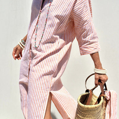 Nathalie™ | Striped Shirt Dress