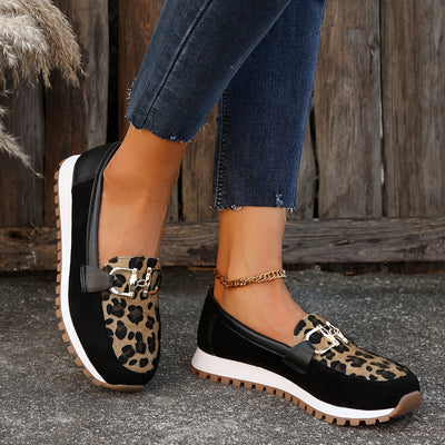 Elarwen™ | Animal Print Loafers
