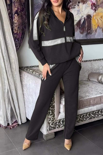 Sparkelle® | Glitter Accent Tracksuit