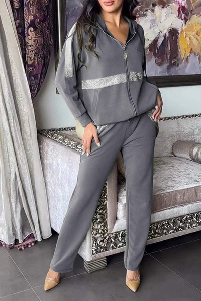 Sparkelle® | Glitter Accent Tracksuit