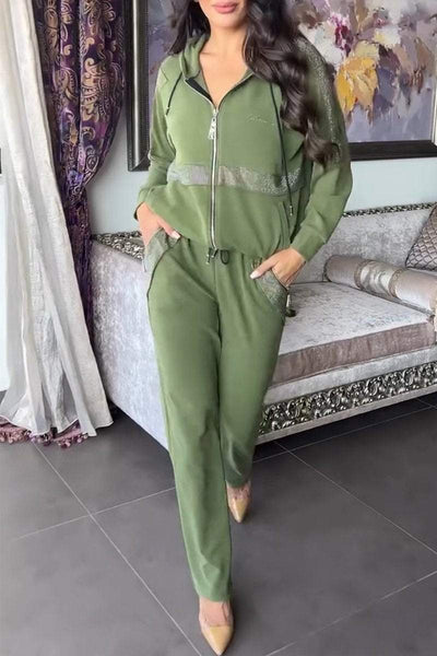 Sparkelle® | Glitter Accent Tracksuit