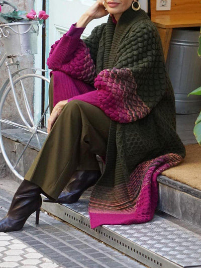 🔥Hot Sale,Limited Stock⏰Modern Print Long Sleeve Cardigan