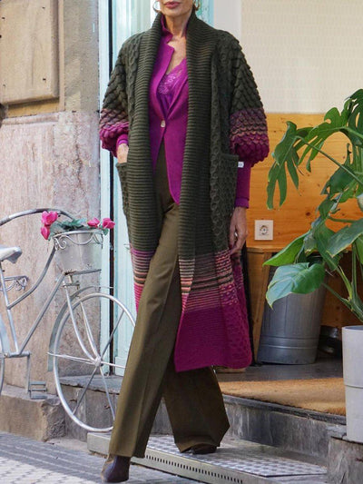 🔥Hot Sale,Limited Stock⏰Modern Print Long Sleeve Cardigan