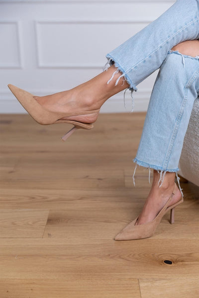 Thalira™ | Luxe Suede Slingback Heel